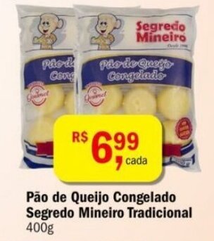 Ultrabox Pão de Queijo Congelado Segredo Mineiro Tradicional 400g oferta