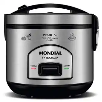 Armazém Paraíba Panela de arroz elétrica mondial pe 43 6 x 6 xícaras preto inox oferta