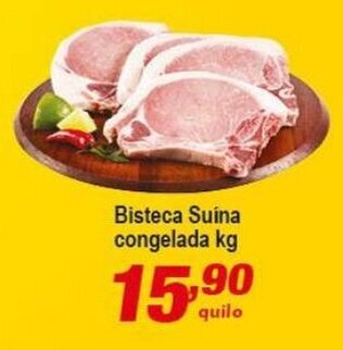 Ricoy Supermercados Bisteca Suína congelada kg oferta