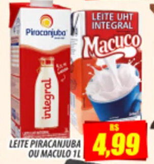Juzan LEITE PIRACANJUBA OU MACULO 1L oferta
