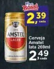 Rossi Supermercado Cerveja Amstel lata 269ml oferta