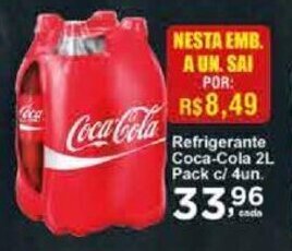 Rossi Supermercado Refrigerante Coca-Cola 2L Pack c/ 4un. oferta