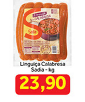 Shibata Supermercados Linguica Calabresa Sadia 1kg oferta