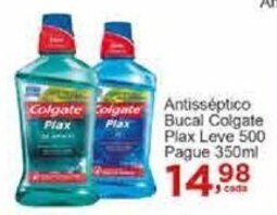 Rossi Supermercado Antisséptico Bucal Colgate Plax Leve 500 Pague 350ml oferta
