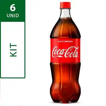Pão de Açúcar Kit com 6 refrigerantes coca cola garrafa 1 litro cada oferta