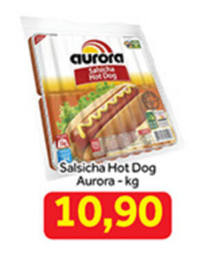 Shibata Supermercados Salsicha Hot Dog Aurora 1kg oferta
