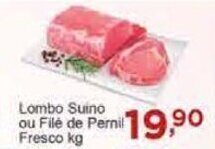 Rossi Supermercado Lombo Suino ou Filé de Pernil Fresco kg oferta