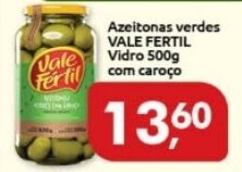 Azeitonas verdes VALE FERTIL Vidro 500g com caroço
