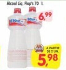 Cercadão Alcool liq. Flop's 70 1L oferta