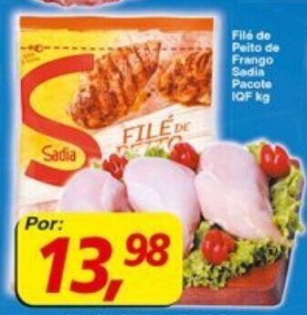 Supermercados Guanabara Filé de Peito de Frango Sadia Pacote IQF kg oferta
