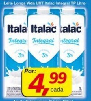 Supermercados Guanabara Leite Longa Vida UHT Italac Integral TP Litro oferta