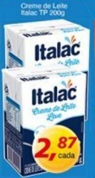Supermercados Guanabara Creme de Leite Italac TP 200g oferta