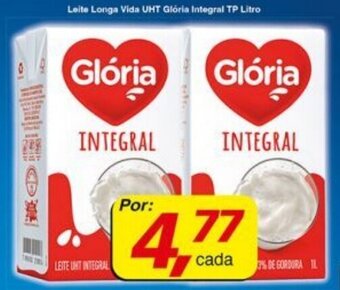 Supermercados Guanabara Leite Longa Vida UHT Glória Integral TP Litro oferta