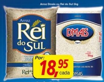 Supermercados Guanabara Arroz Dmais ou Rei do Sul 5kg oferta
