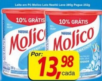 Supermercados Guanabara Leite em Pó Molico Lata Nestlé Leve 280g Pague 252g oferta