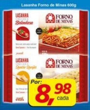 Supermercados Guanabara Lasanha Forno de Minas 600g oferta