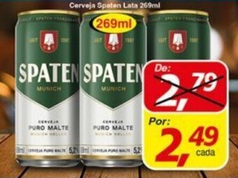 Supermercados Guanabara Cerveja Spaten Lata 269ml oferta
