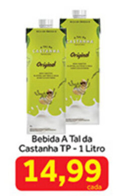 Shibata Supermercados Bebida A Tal da Castanha TP 1L oferta