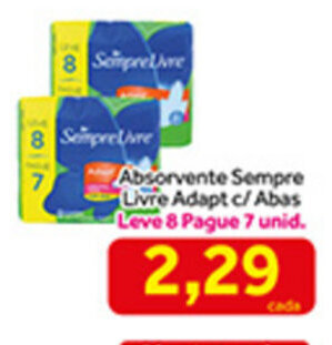 Absorvente Sempre Livre Adapt c/ Abas