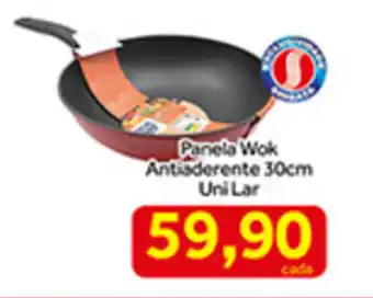 Shibata Supermercados Panela Wok Antiaderente 30cm Uni Lar oferta