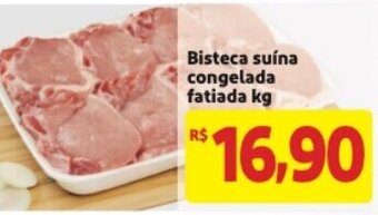 Mercado Extra Bisteca Suina congelada fatiada 1kg oferta