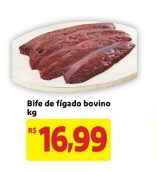 Mercado Extra Bife de Figado bovino 1kg oferta