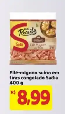 Mercado Extra File Mignon suino em tiras congelado Sadia 400g oferta