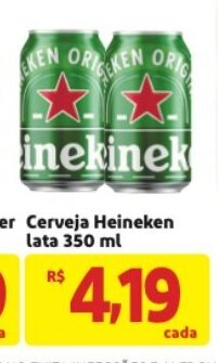 Mercado Extra Cerveja Heineken lata 350ml oferta
