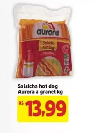 Mercado Extra Salsicha Hot Dog Aurora a granel 1kg oferta