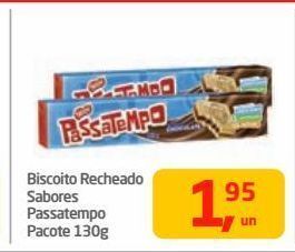 Biscoito recheado sabores passatempo pacote 130g