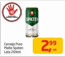 Tenda Atacado Cerveja puro malte spaten lata 269ml oferta