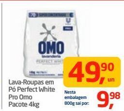 Tenda Atacado Lava roupas em pó perfect white pro omo pacote 4kg oferta