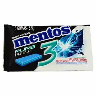 Super Nosso Goma de mascar mentos pure fresh strong mint 8,5g unidade oferta