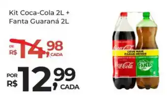 Kit Coca-Cola 2L + Fanta Guaraná 2L