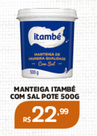 Pinheiro Supermercado MANTEIGA ITAMBÉ COM SAL POTE 500G oferta