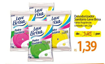 Atacadão Desodorizador Sanitário Leve Brisa Várias fragrâncias Unidade com 25g oferta