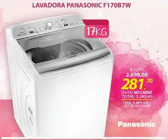 Lojas Cem LAVADORA PANASONIC F170B7W oferta
