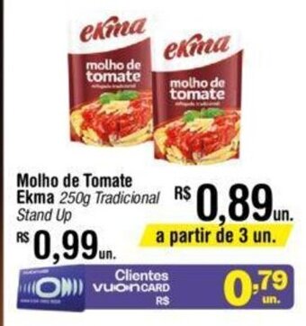 Fort Atacadista Molho de Tomate Ekma 250g Tradicional Stand Up oferta