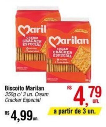 Fort Atacadista Biscoito Marilan 350g c/ 3 un. Cream Cracker Especial oferta