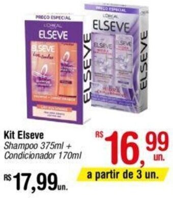 Fort Atacadista Kit Elseve Shampoo 375ml + Condicionador 170ml oferta