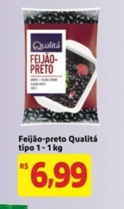 Mercado Extra Feijao Preto Qualita tipo 1 1kg oferta