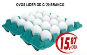 Kaçula Supermercados OVOS LIDER GD C/ 20 BRANCO oferta