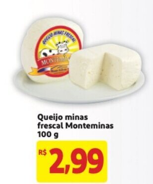 Queijo minas frescal Monteminas 100g
