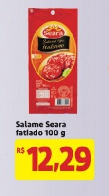 Mercado Extra Salame Seara fatiado 100g oferta