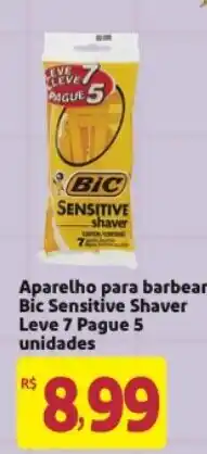 Aparelho para barbear Bic Sensitive Shaver leve 7 pague 5 unidades