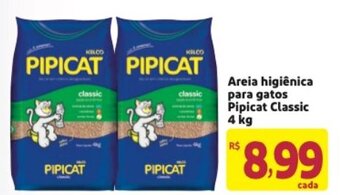 Mercado Extra Areia higienica para gatos Pipicat Classic 4kg oferta