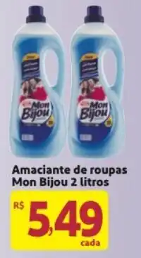 Amaciante de roupas Mon Bijou 2L