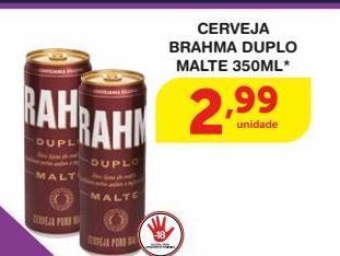 Roldão Cerveja brahma duplo malte 350ml* oferta