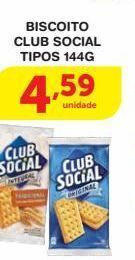 Roldão Biscoito club social tipos 144g oferta
