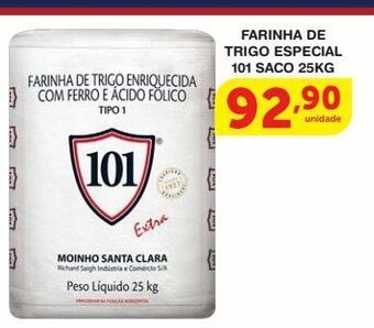 Roldão Farinha de trigo especial 101 saco 25kg oferta